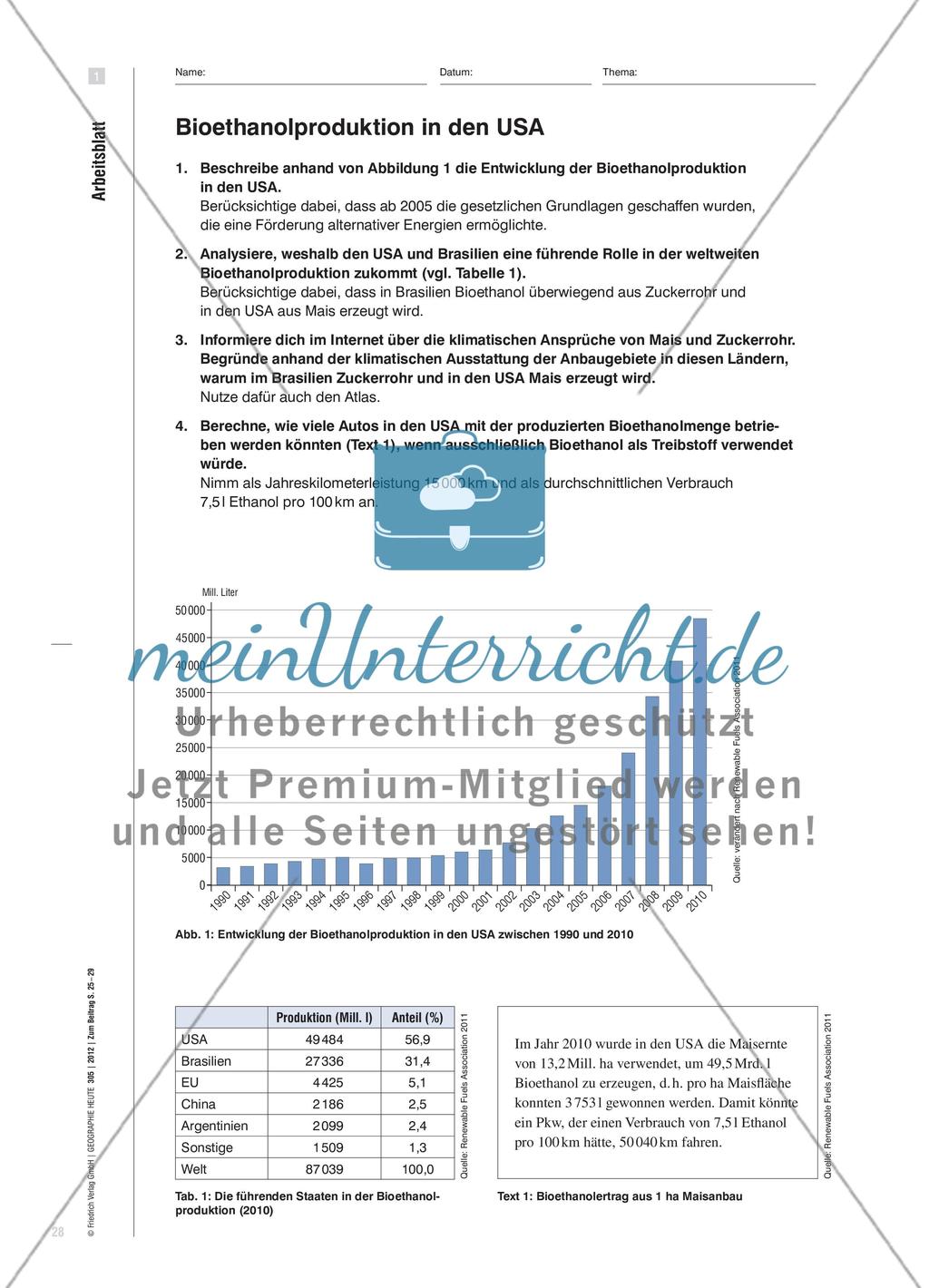 Bioethanol - Ein alternativer Energieträger und seine Probleme Preview 4