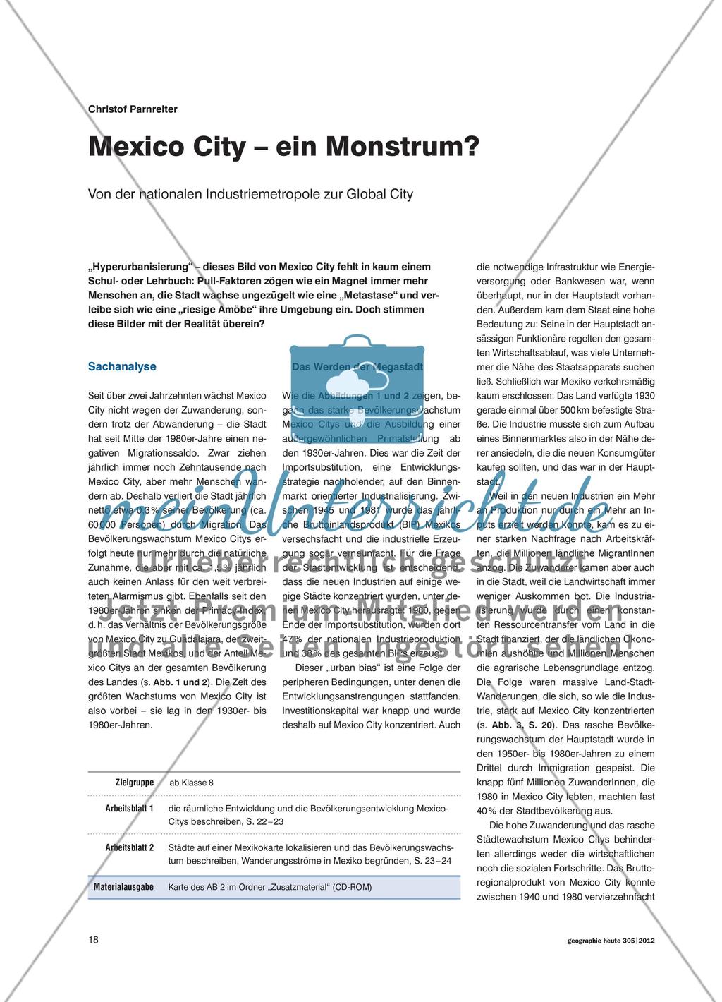 Mexico City – ein Monstrum? - Von der nationalen Industriemetropole zur Global City Preview 1