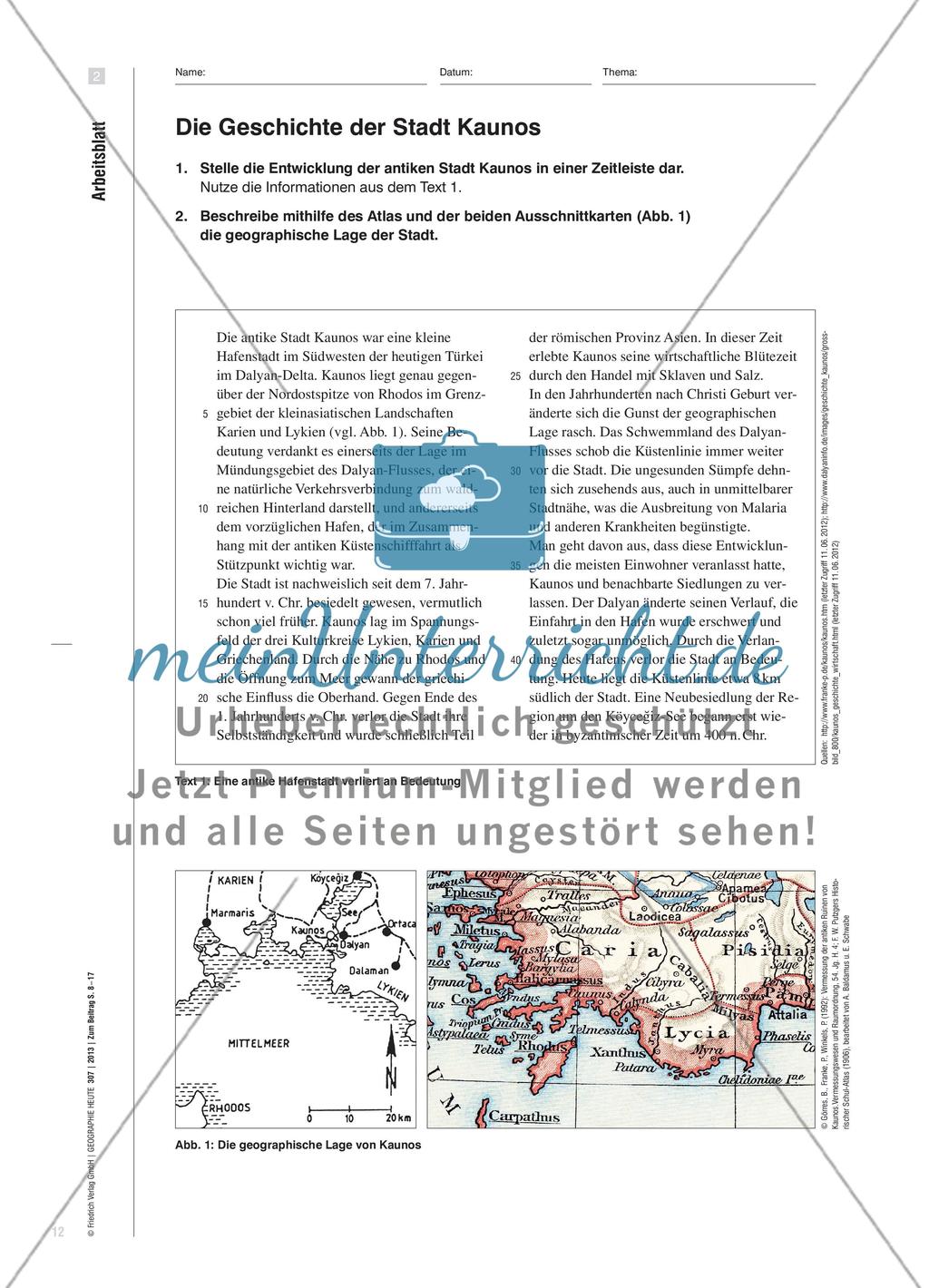 Es war einmal . . . der Hafen von Kaunos - Ein Beispiel für die Veränderung von Küstenlinien im Laufe der Zeit Preview 5