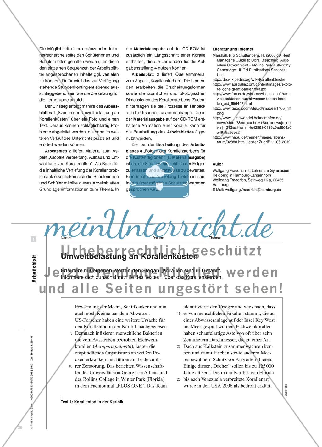 Die Korallenküsten der Tropen sind in Gefahr - Drohende Gefahr irreversibler ökologischer Schäden Preview 3