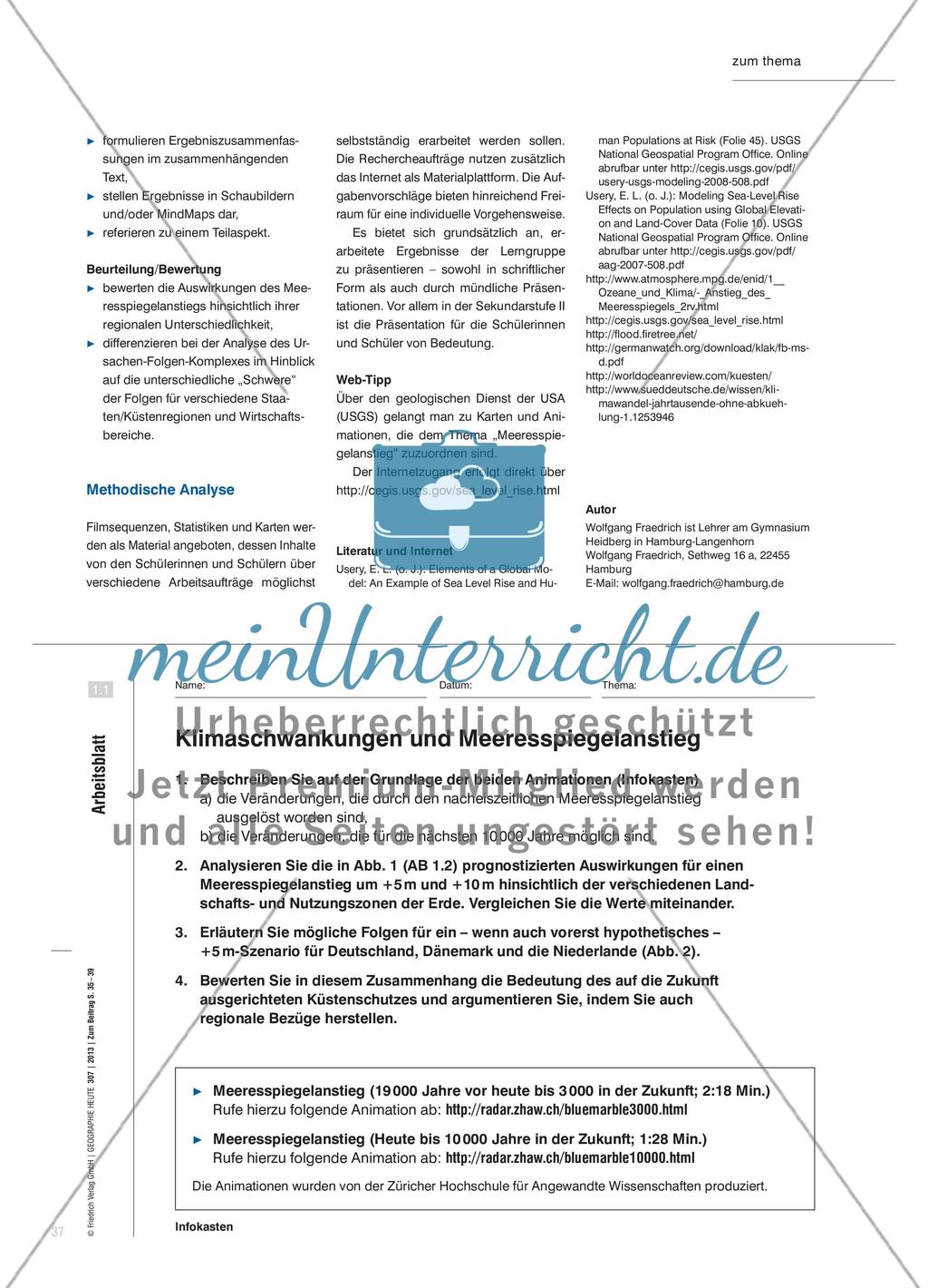 Veränderung der Küstenlinien durch den Meeresspiegelanstieg - Prognosen deuten auf einen Anstieg mit weitreichenden Folgen hin Preview 3
