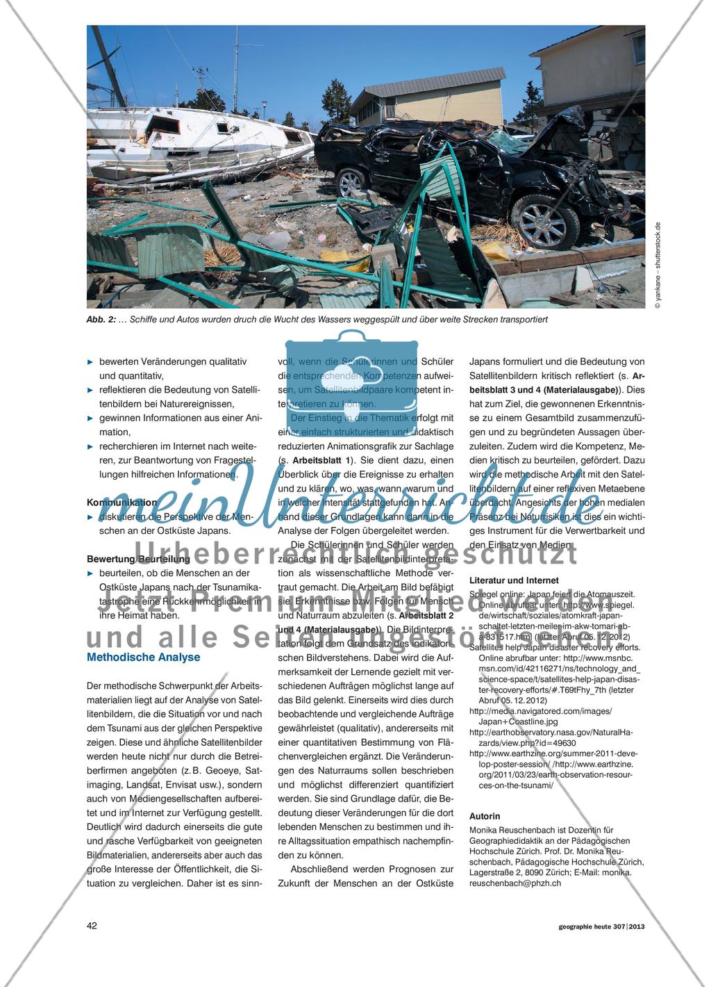 Gefährdung und Zerstörung von Küstenlandschaften - Satellitenbildgestützte Analyse am Beispiel des Tsunamis von Japan Preview 3