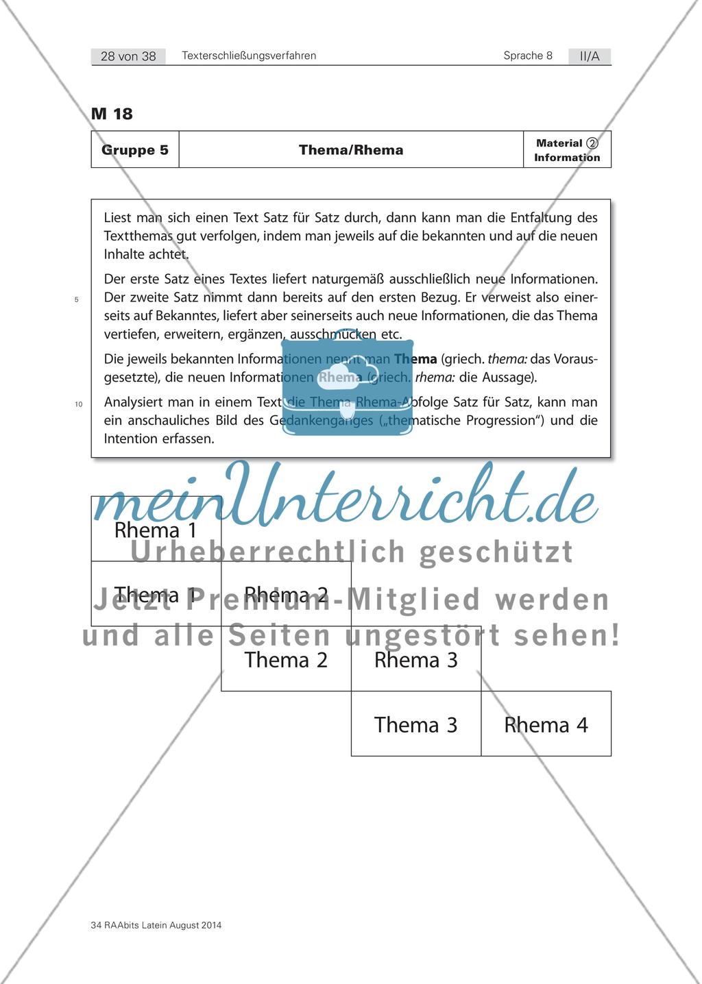 Gruppenpuzzle „Texterschließungsverfahren“ & Präsentationsphase „Der Weg durch den Text“ Preview 18