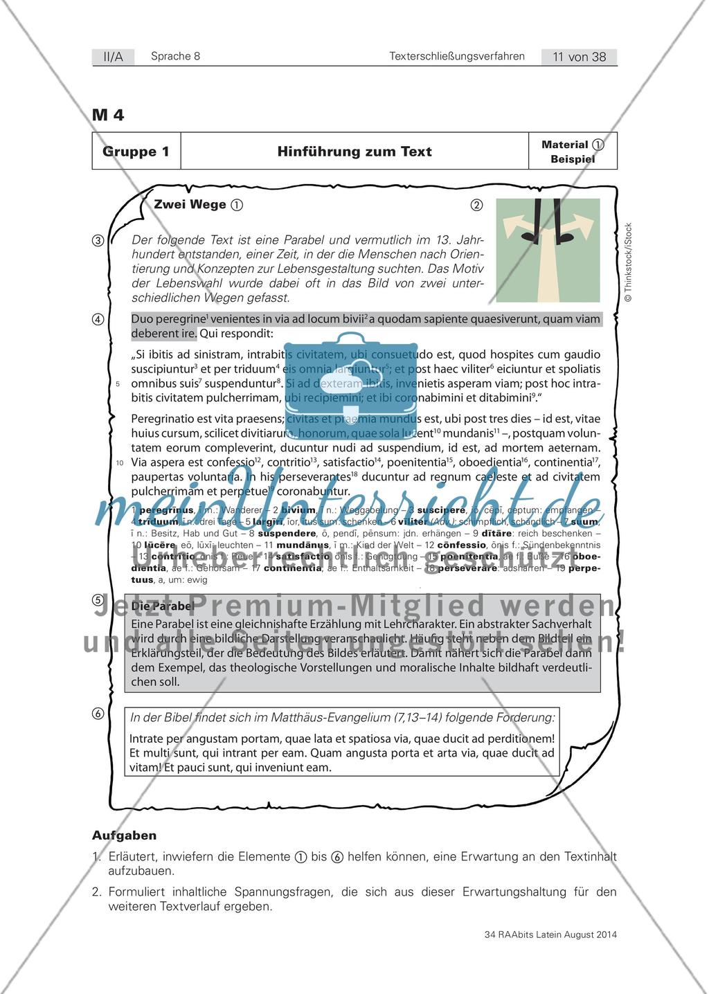 Gruppenpuzzle „Texterschließungsverfahren“ & Präsentationsphase „Der Weg durch den Text“ Preview 1