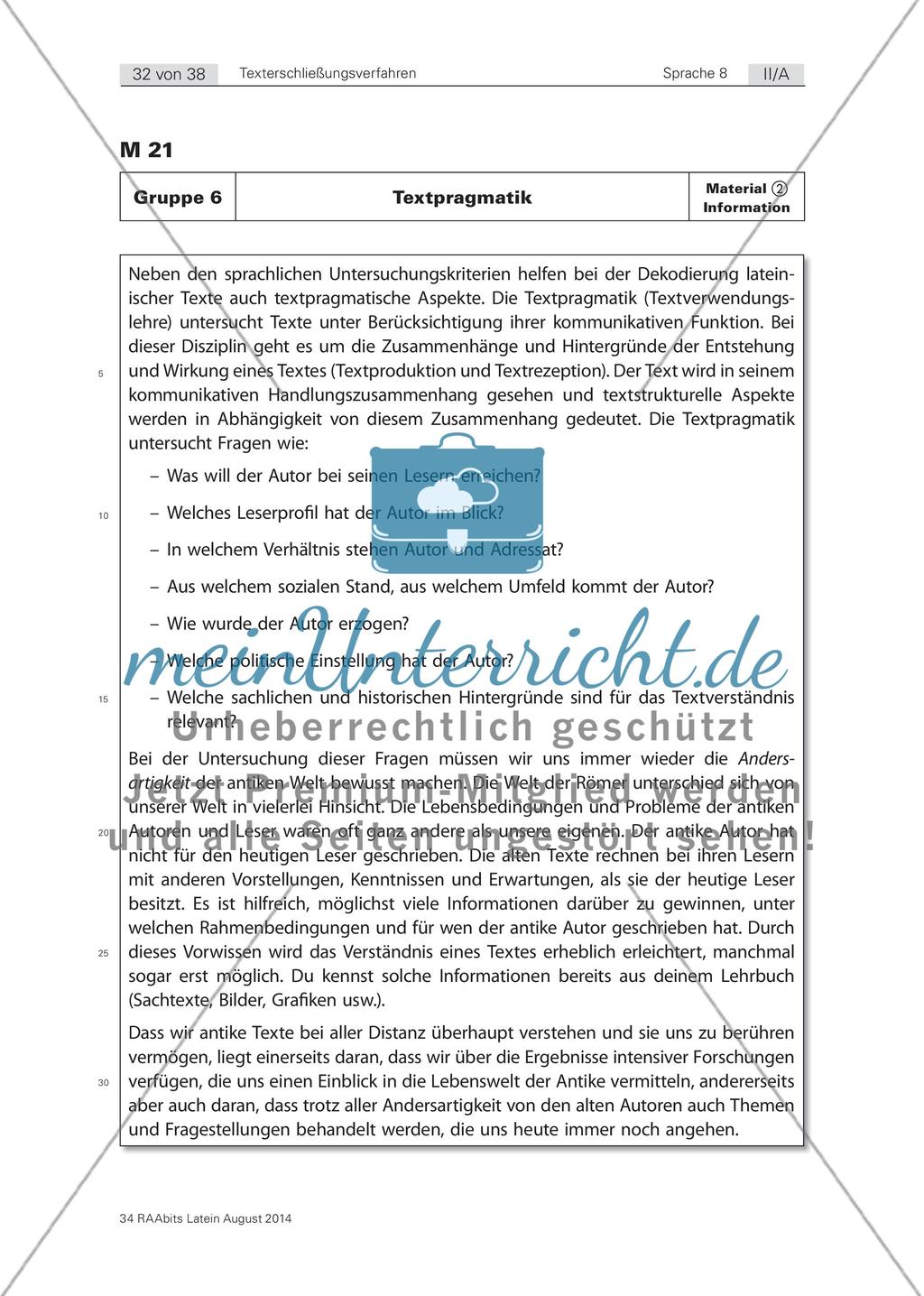 Gruppenpuzzle „Texterschließungsverfahren“ & Präsentationsphase „Der Weg durch den Text“ Preview 22