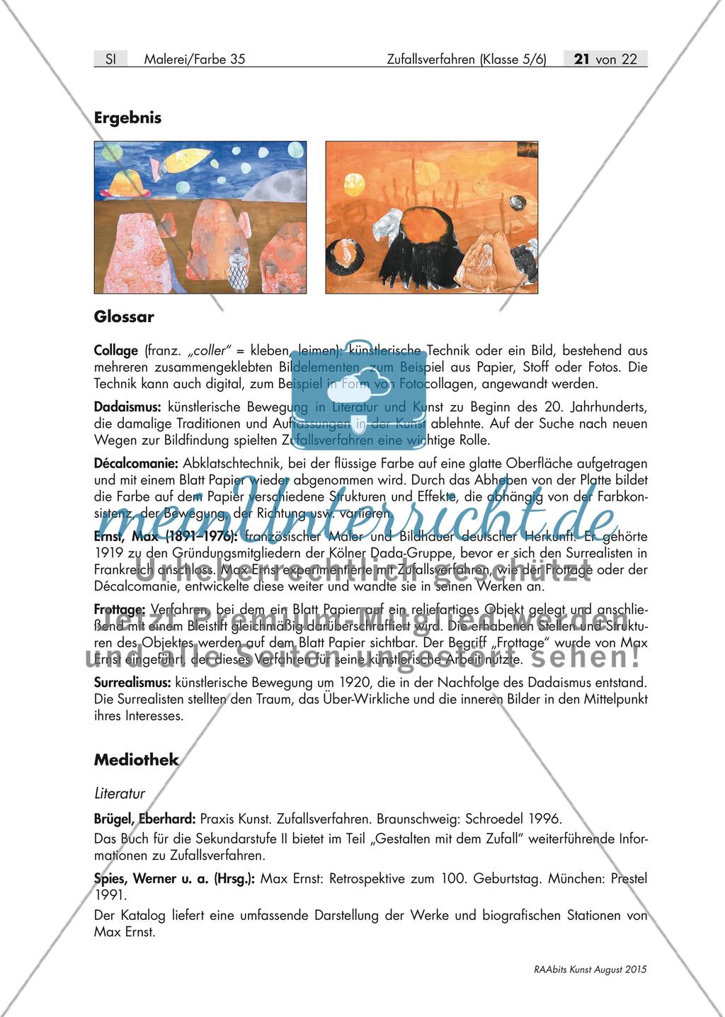 Zufallsverfahren im Kunstunterricht: Collage Preview 4