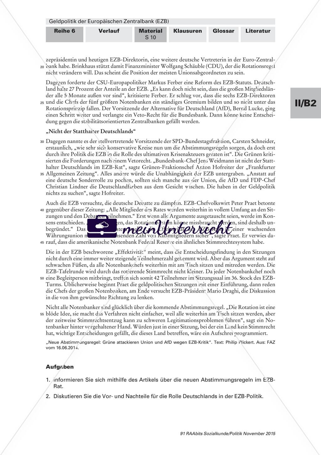Bedeutung der EZB für die Europäische Währungsunion Preview 10