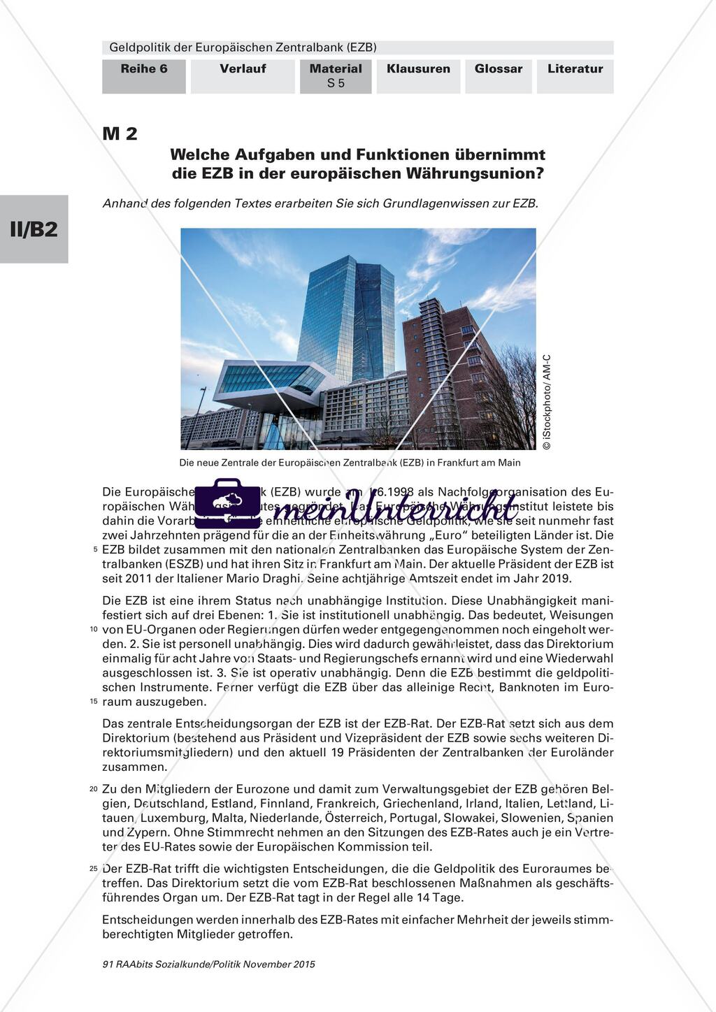 Bedeutung der EZB für die Europäische Währungsunion Preview 5