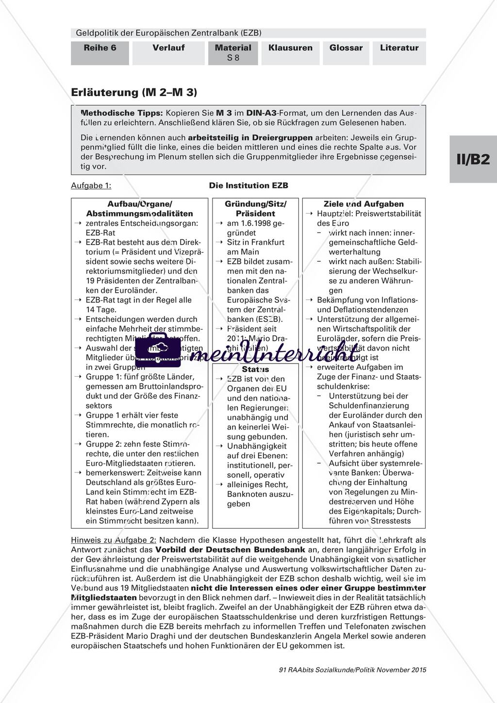 Bedeutung der EZB für die Europäische Währungsunion Preview 8