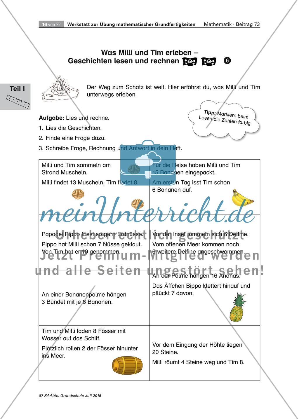 Mathematische Grundfertigkeiten: Piratenwerkstatt Preview 16
