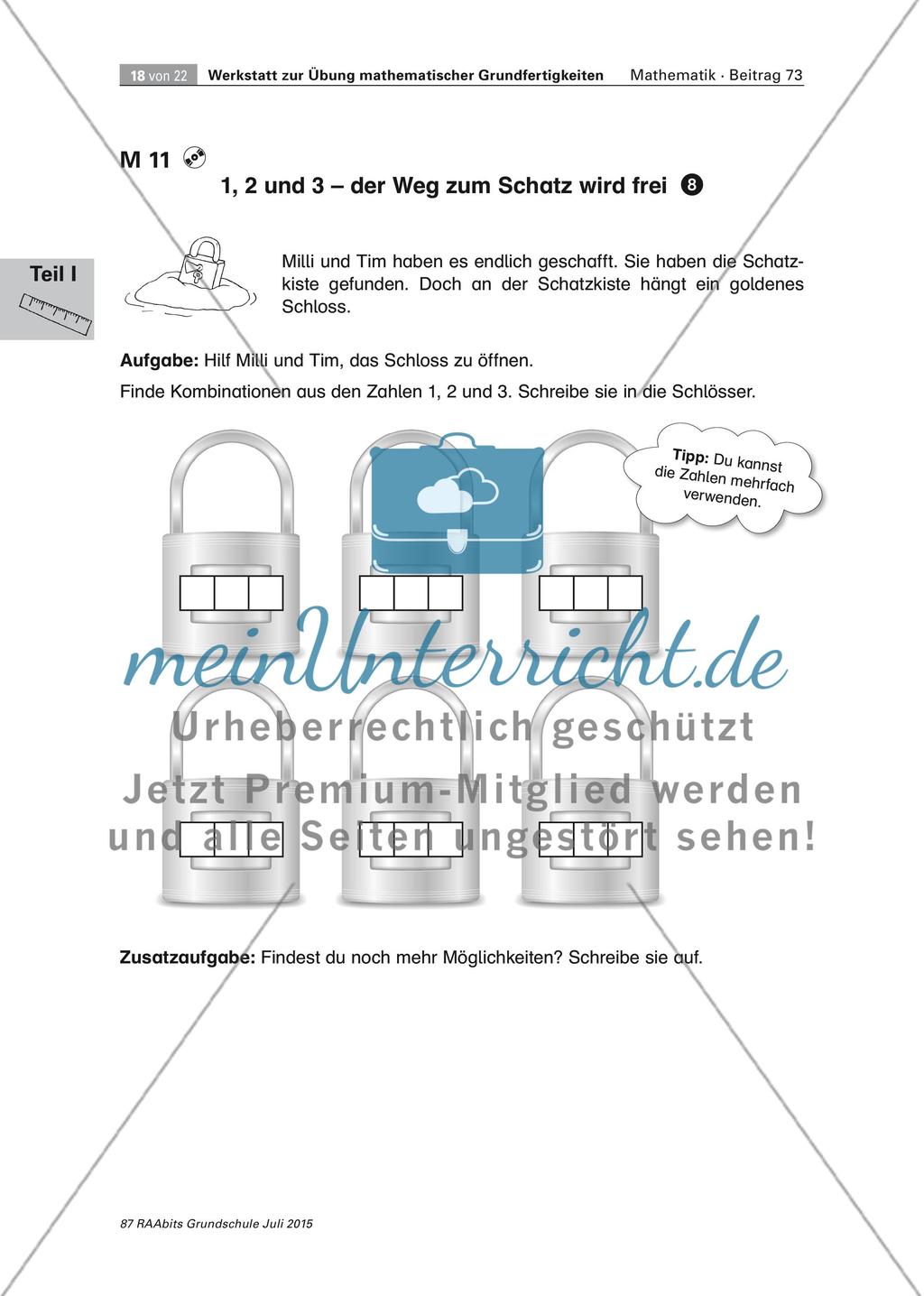 Mathematische Grundfertigkeiten: Piratenwerkstatt Preview 18