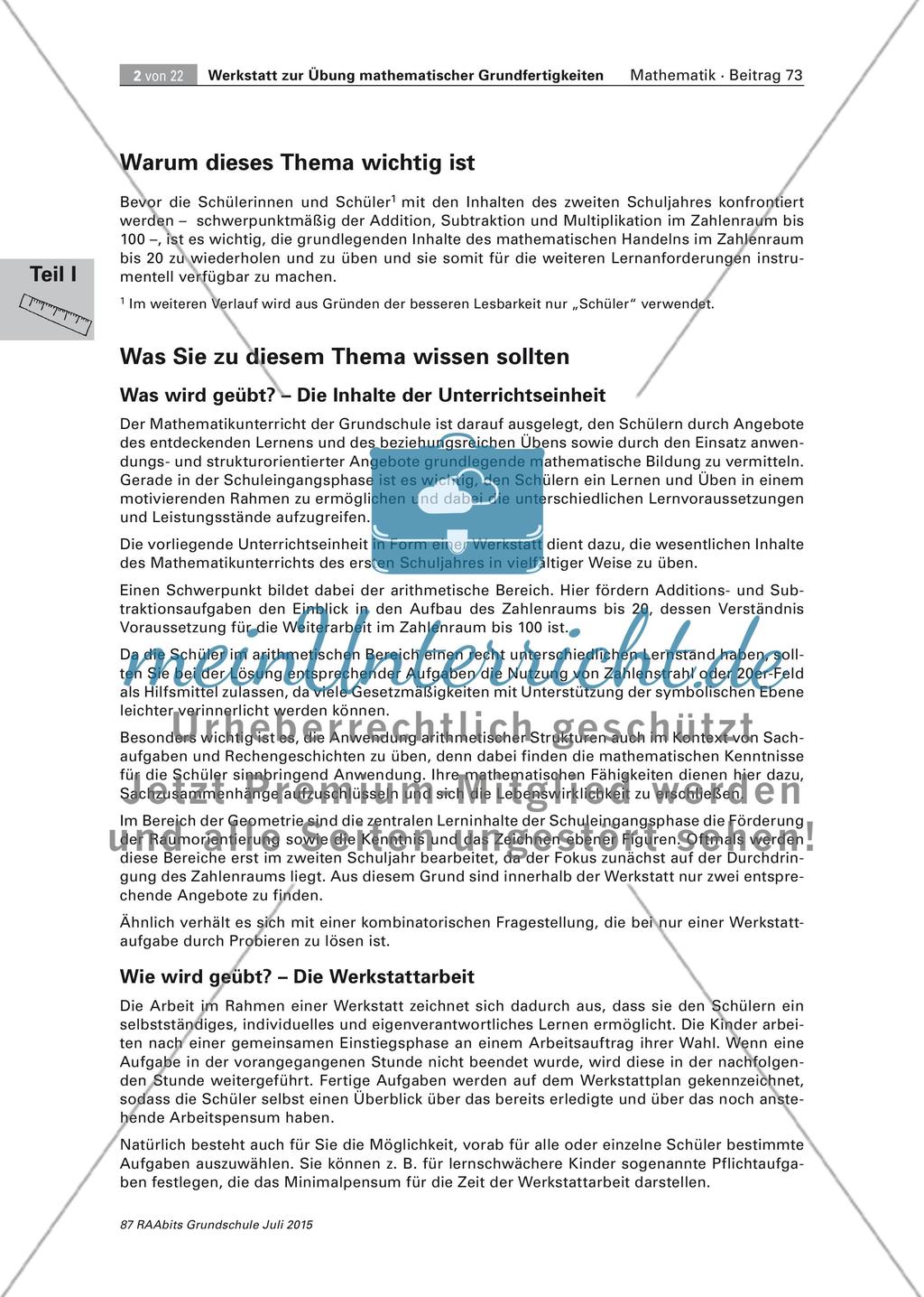 Mathematische Grundfertigkeiten: Piratenwerkstatt Preview 2