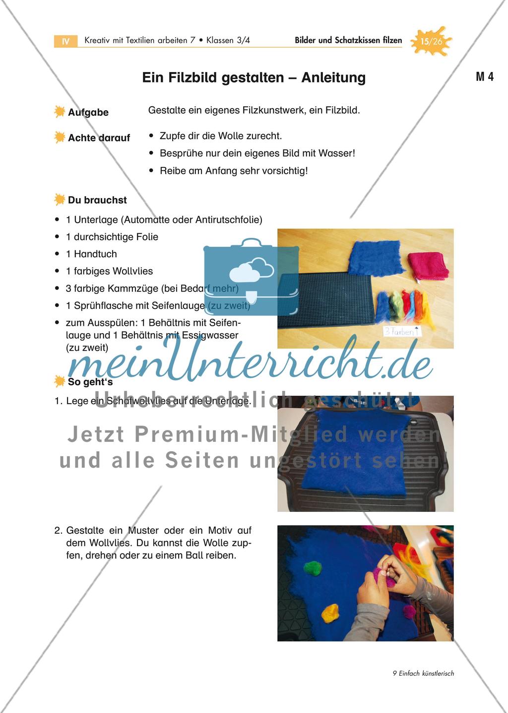 Filzen - Gestaltung eines Filzbildes Preview 1