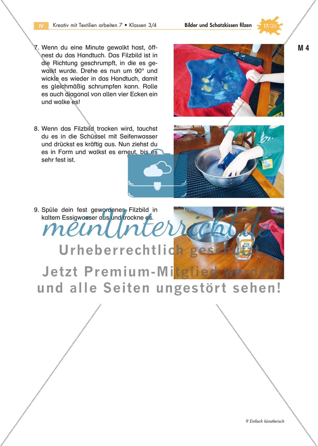 Filzen - Gestaltung eines Filzbildes Preview 3