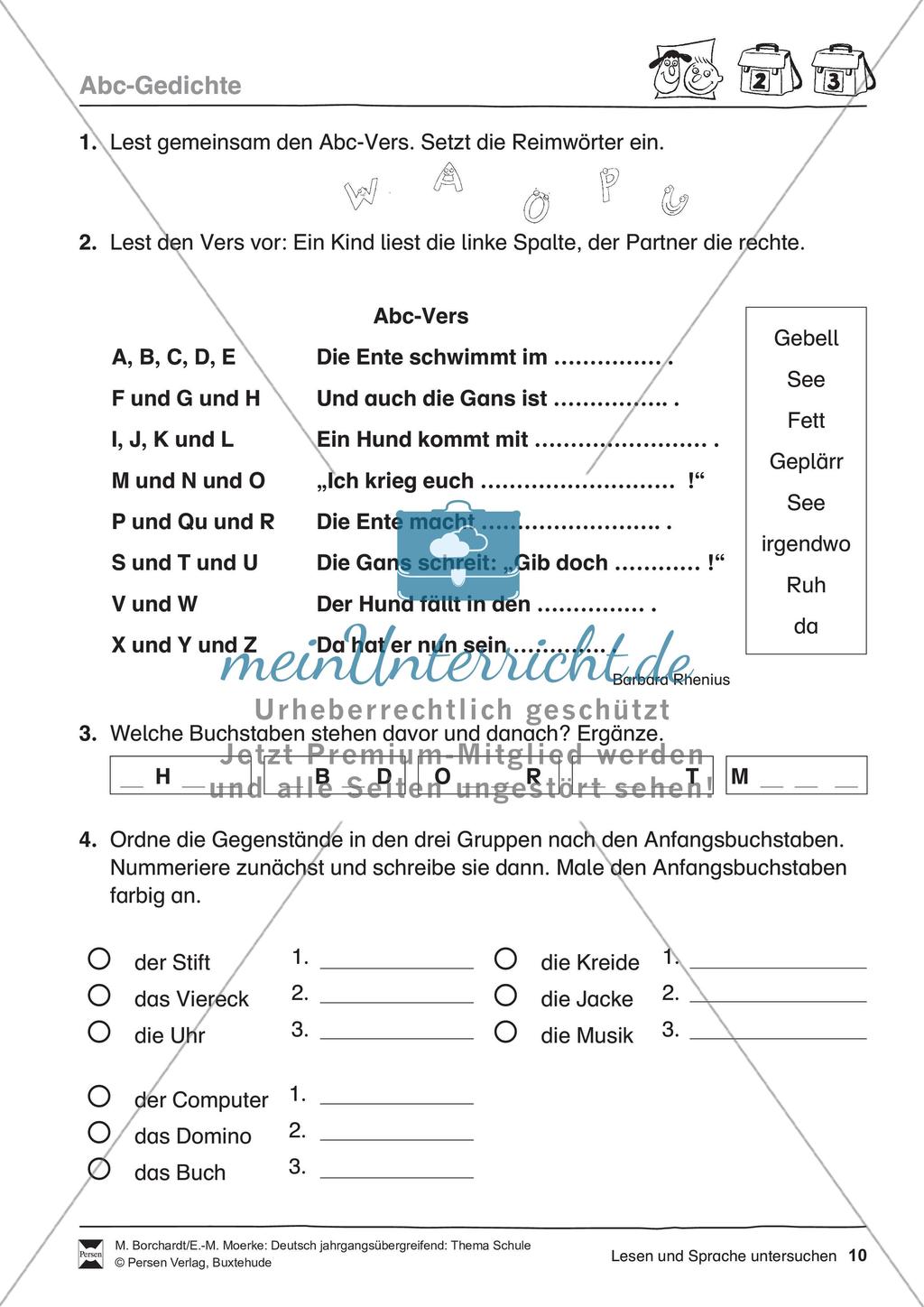 Deutsch jahrgangsübergreifend: Thema Schule Preview 12