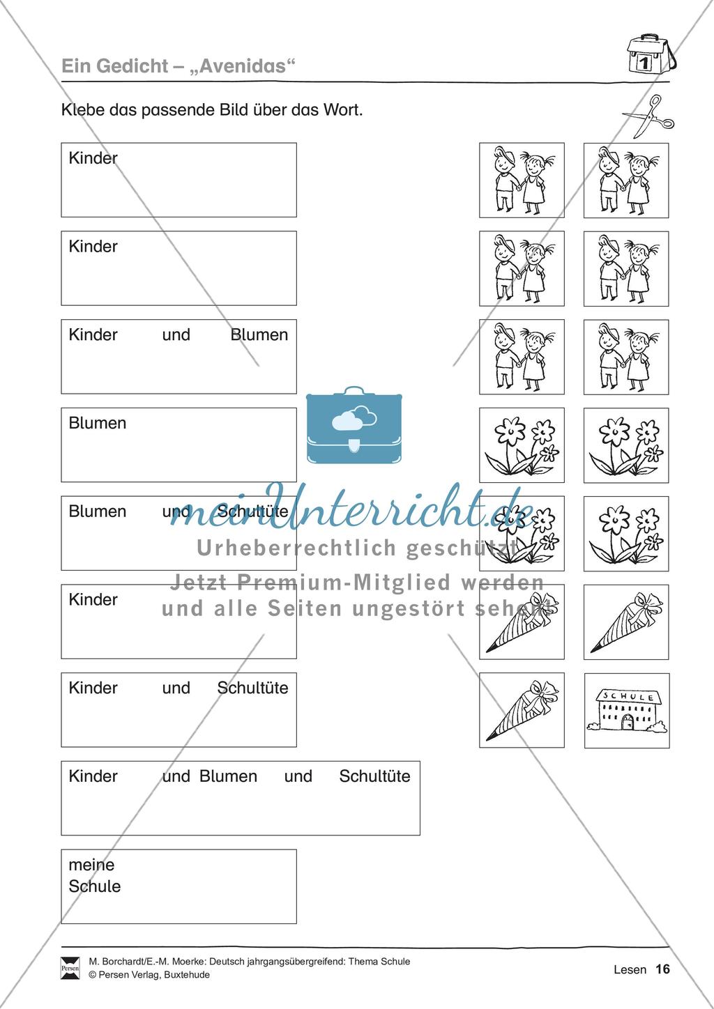 Deutsch jahrgangsübergreifend: Thema Schule Preview 18