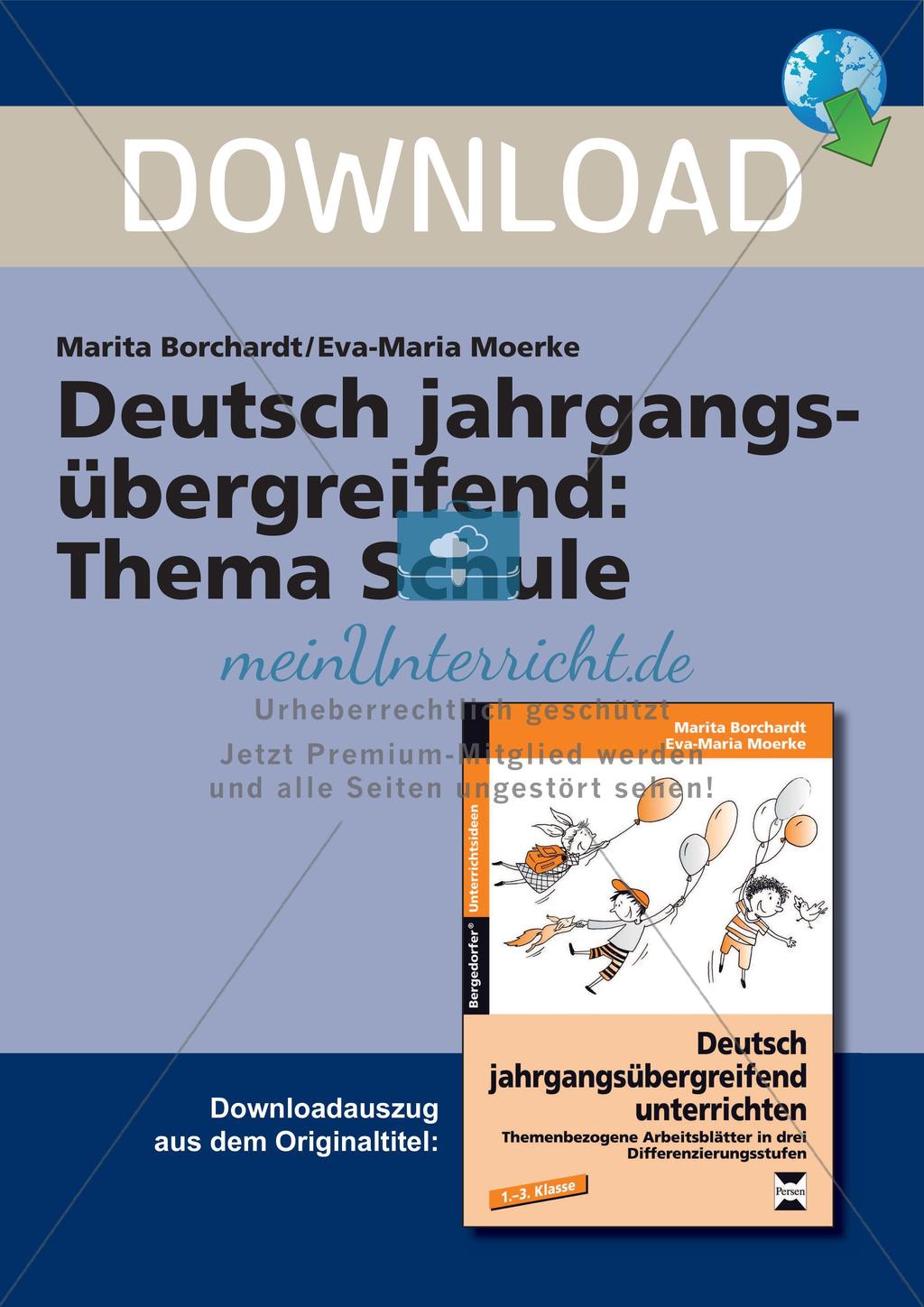 Deutsch jahrgangsübergreifend: Thema Schule Preview 1
