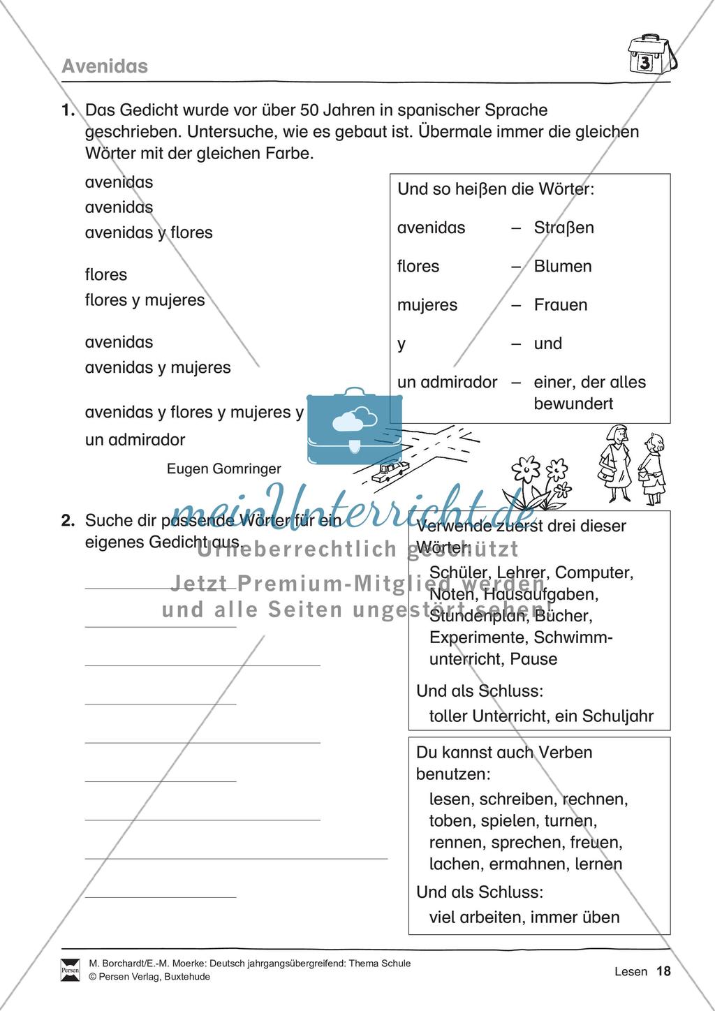 Deutsch jahrgangsübergreifend: Thema Schule Preview 20