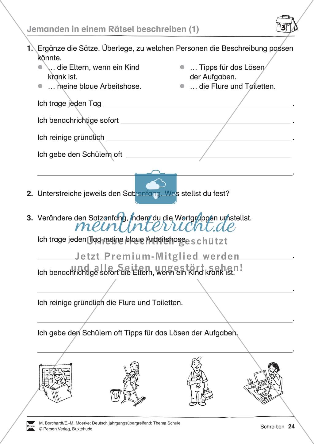 Deutsch jahrgangsübergreifend: Thema Schule Preview 26