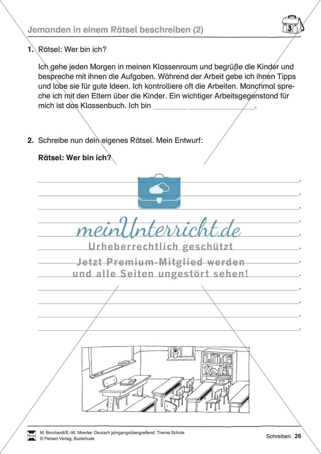 Deutsch jahrgangsübergreifend: Thema Schule Preview 28