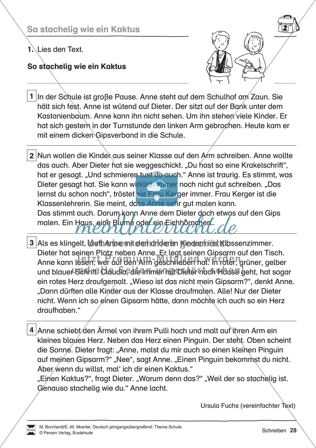 Deutsch jahrgangsübergreifend: Thema Schule Preview 30