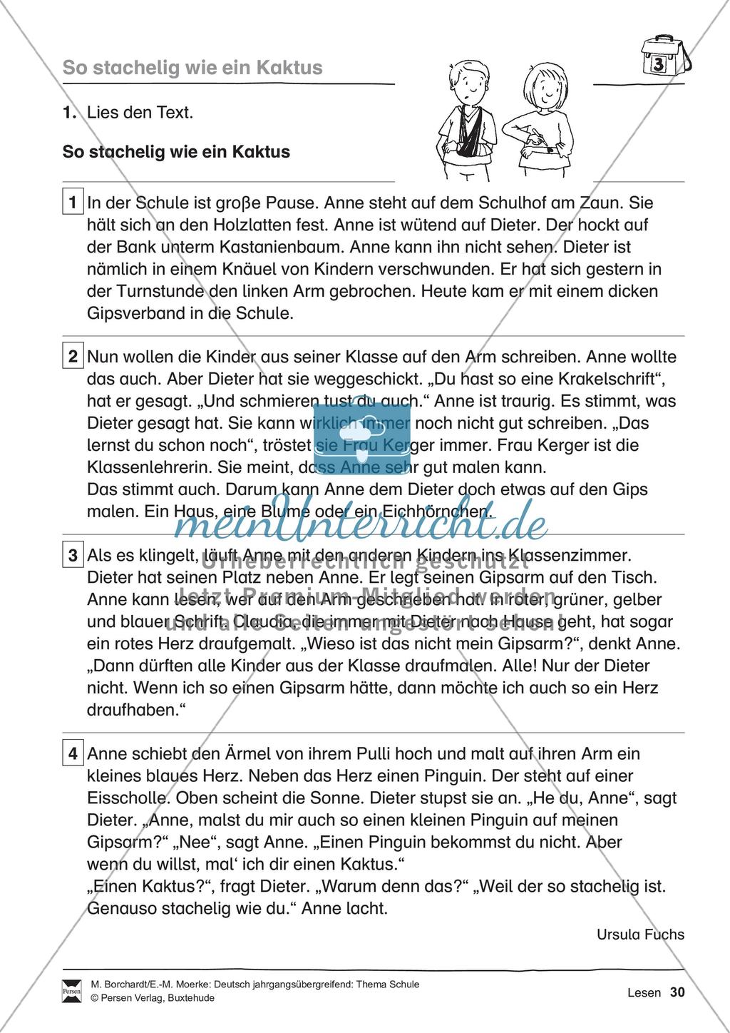 Deutsch jahrgangsübergreifend: Thema Schule Preview 32