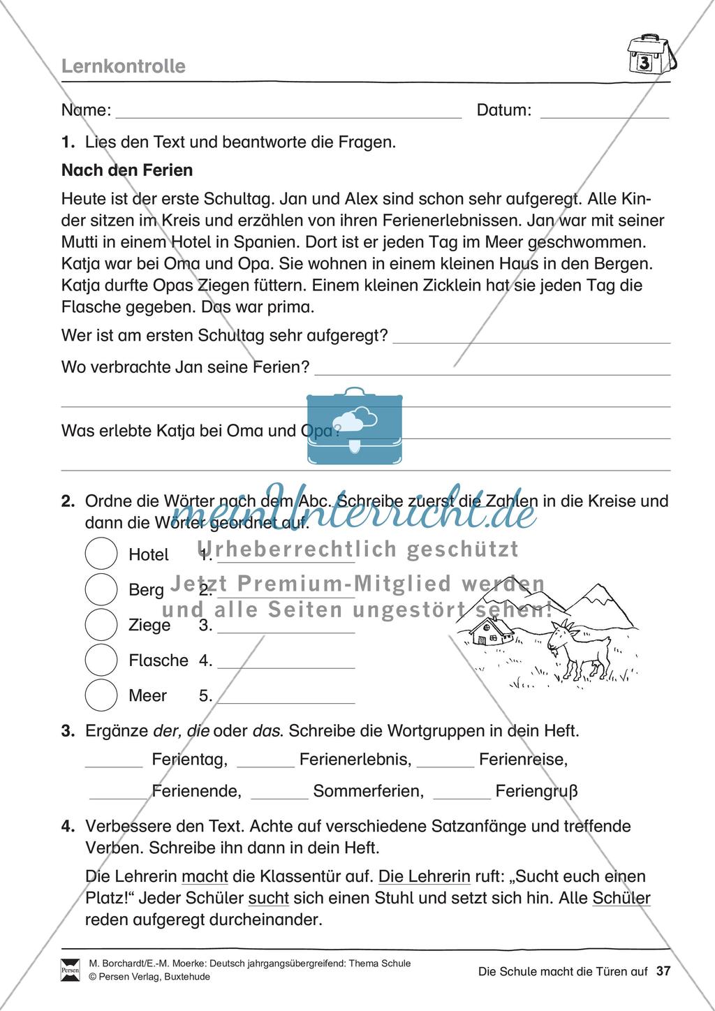 Deutsch jahrgangsübergreifend: Thema Schule Preview 39