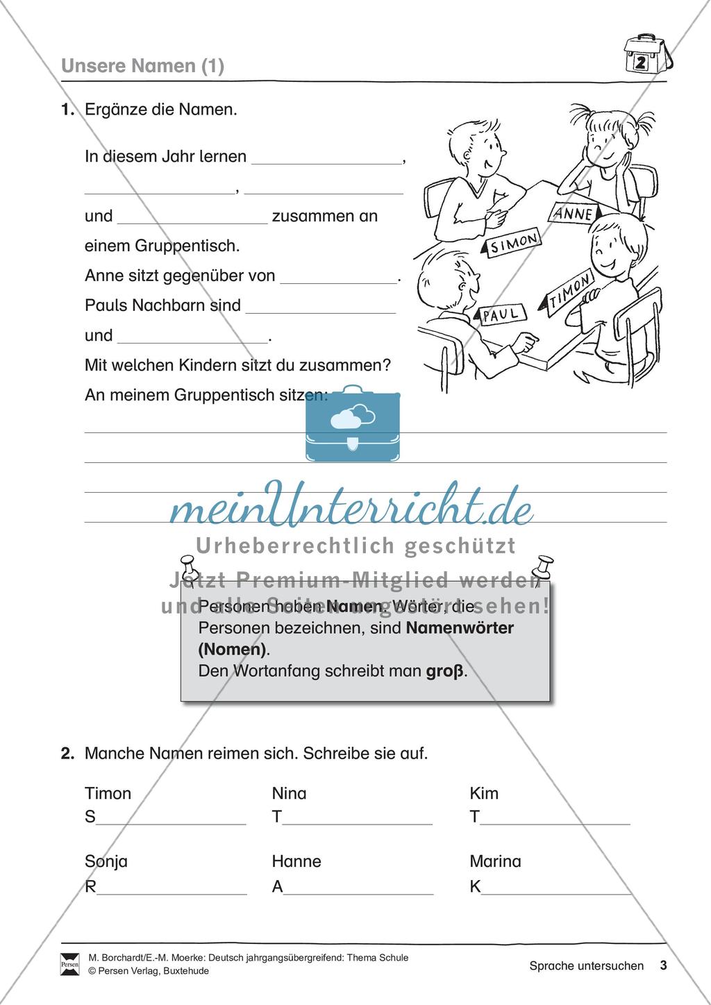 Deutsch jahrgangsübergreifend: Thema Schule Preview 5