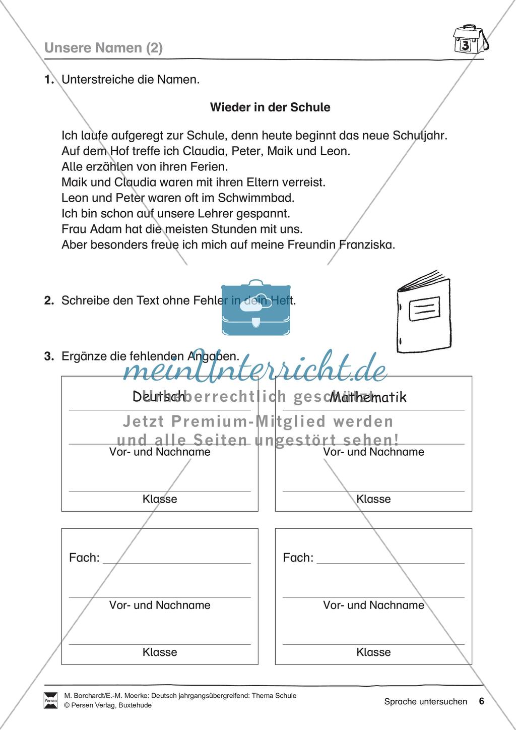 Deutsch jahrgangsübergreifend: Thema Schule Preview 8