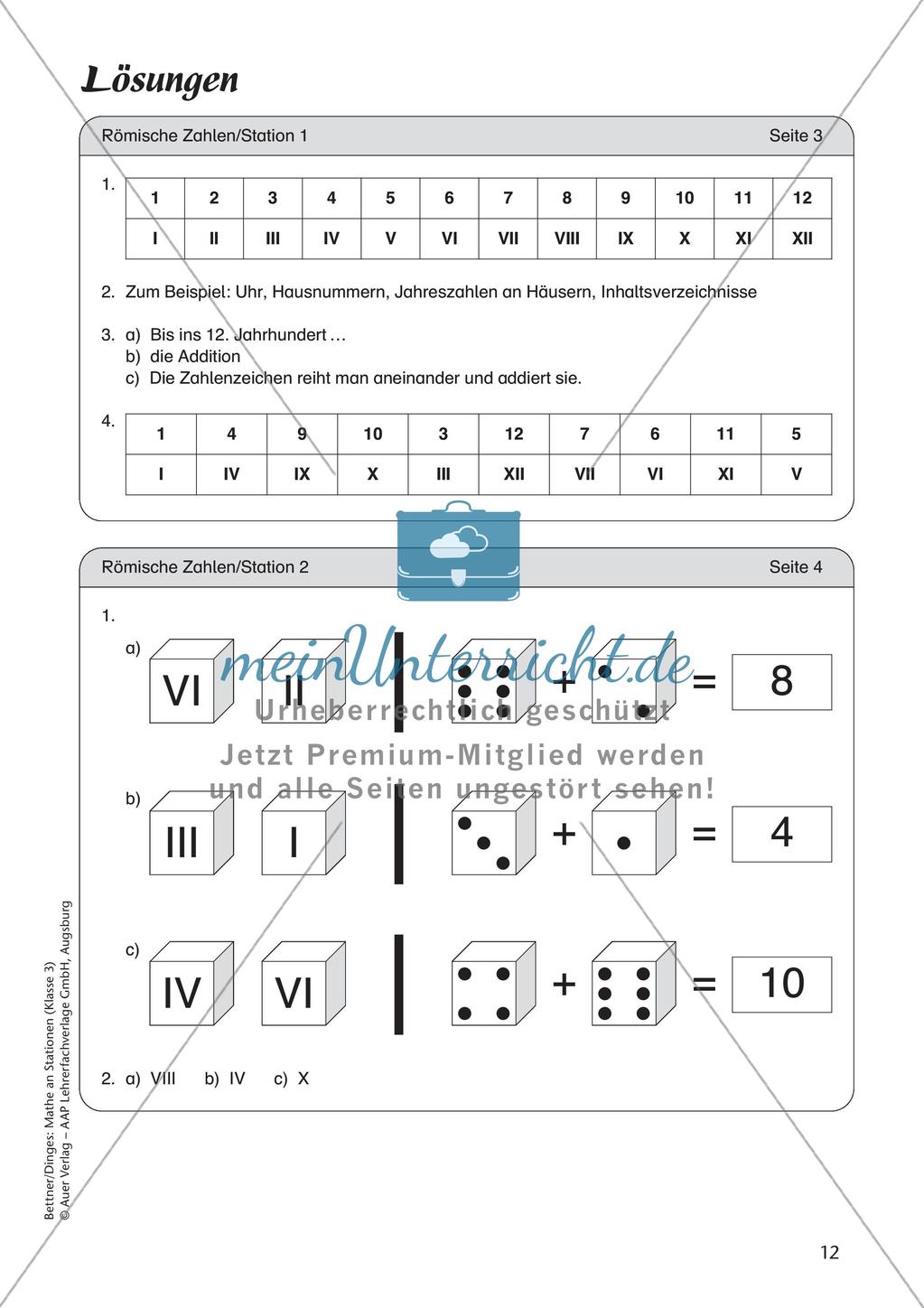 Mathe an Stationen: Römische Zahlen Preview 14