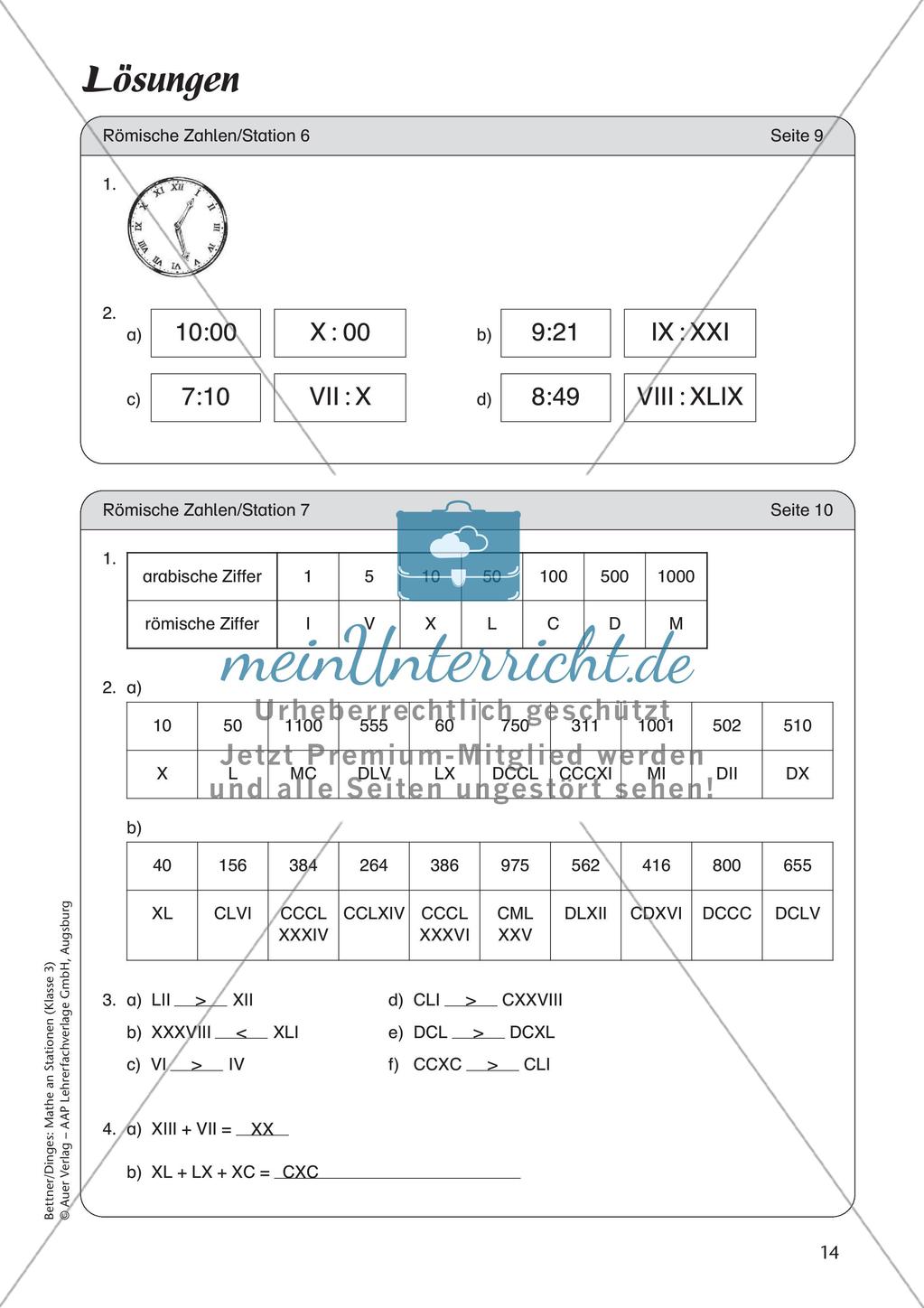 Mathe an Stationen: Römische Zahlen Preview 16