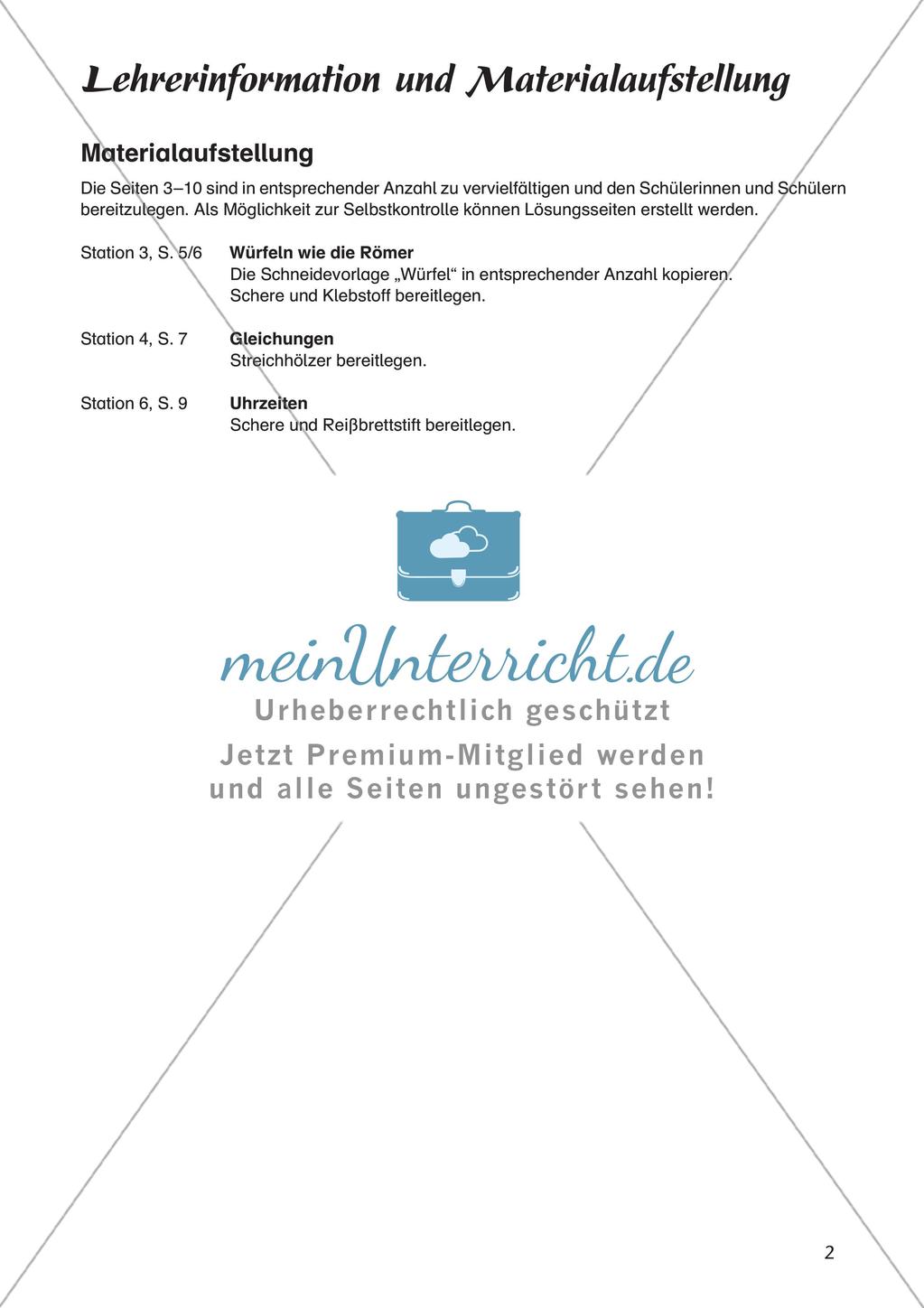 Mathe an Stationen: Römische Zahlen Preview 4