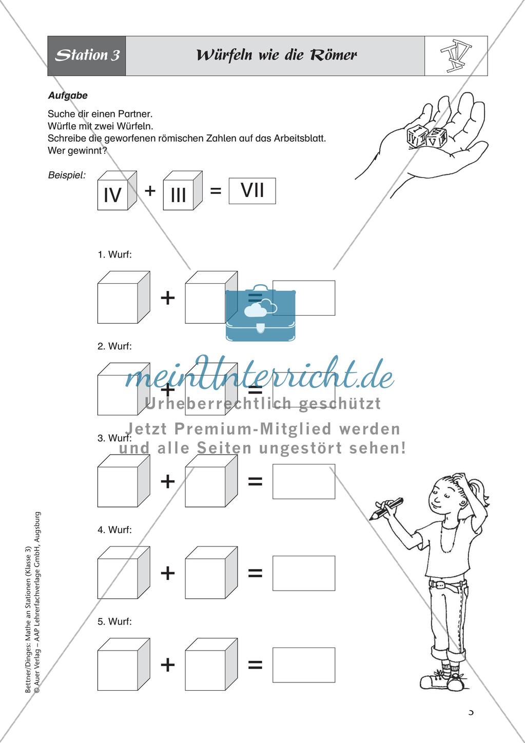 Mathe an Stationen: Römische Zahlen Preview 7