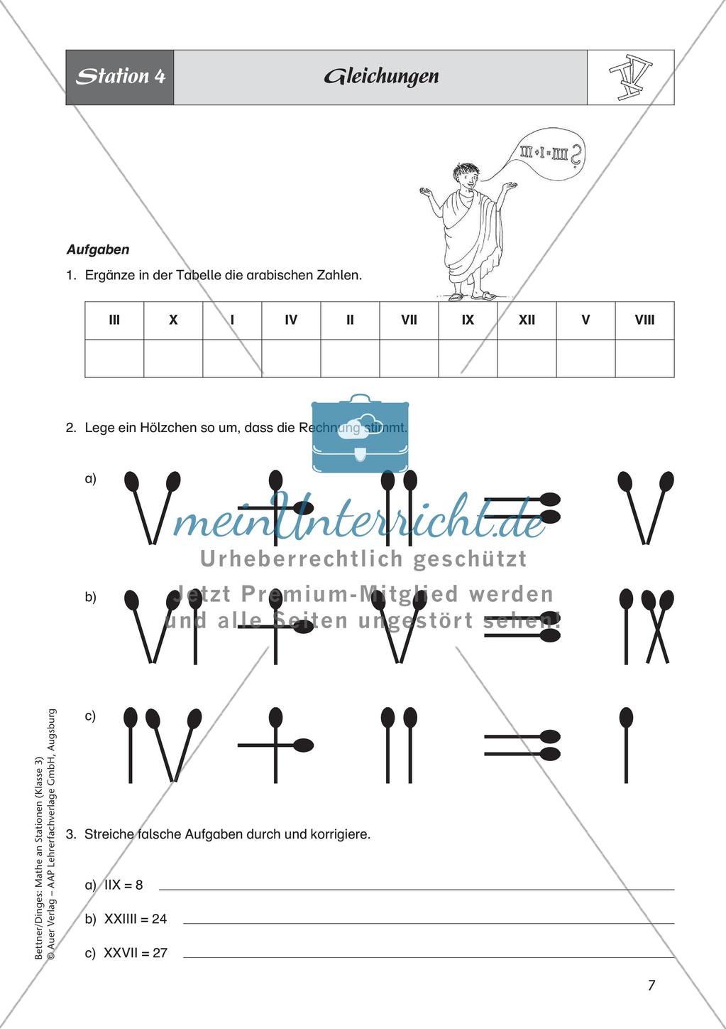 Mathe an Stationen: Römische Zahlen Preview 9