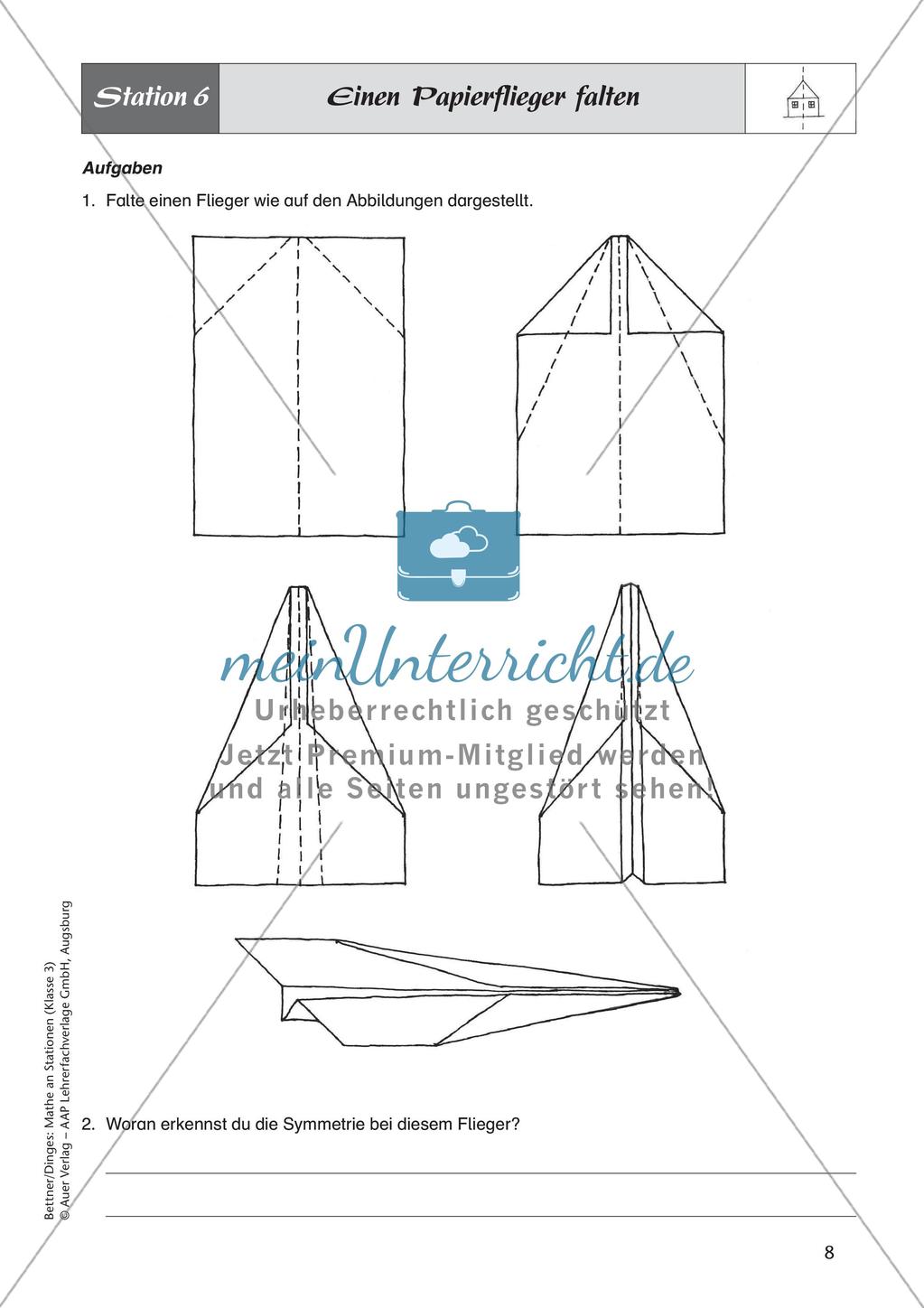 Mathe an Stationen: Achsensymmetrie Preview 10