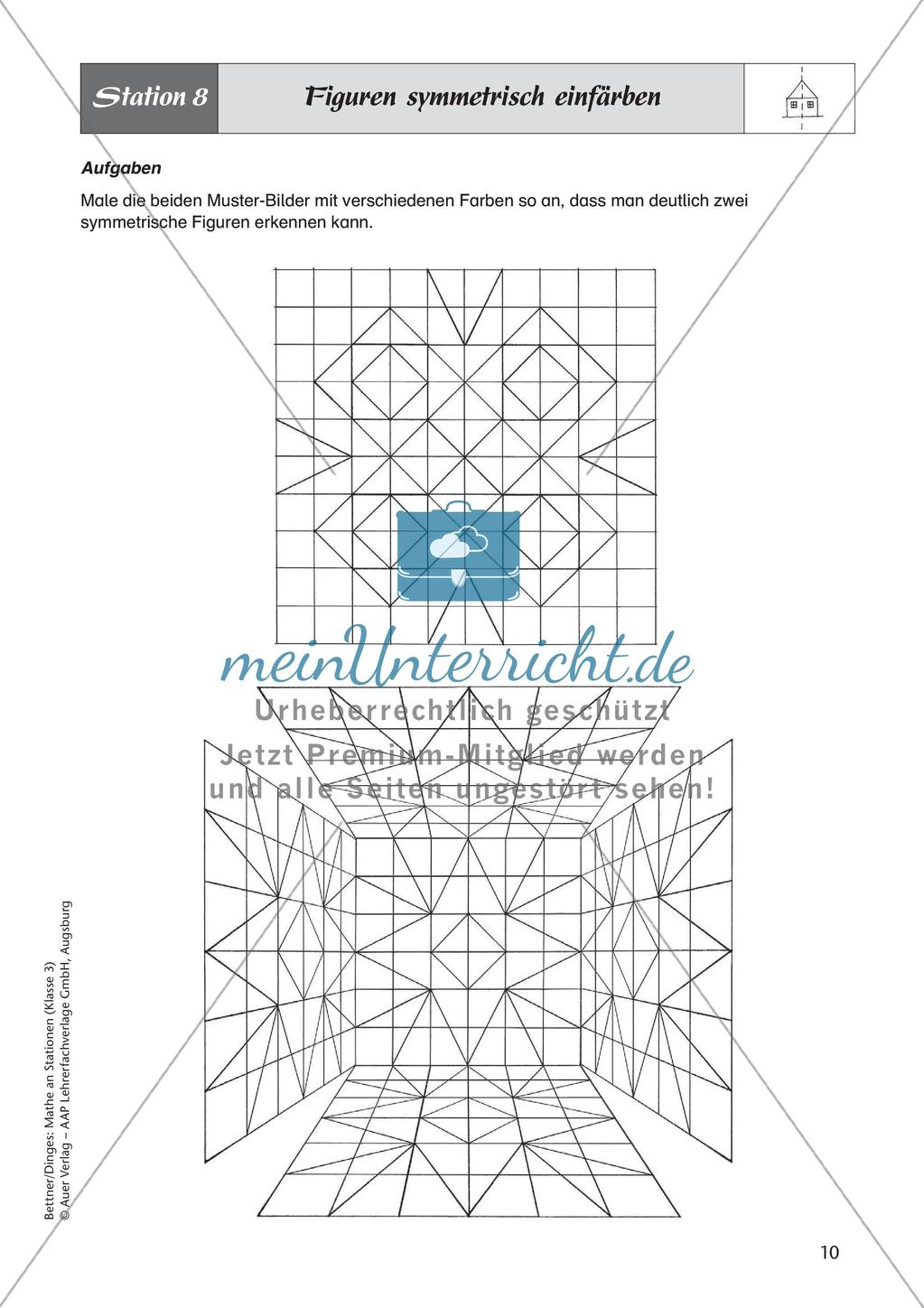 Mathe an Stationen: Achsensymmetrie Preview 12