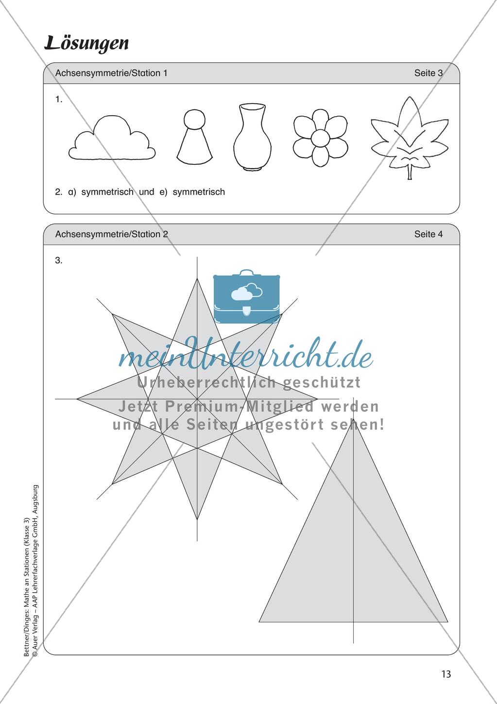 Mathe an Stationen: Achsensymmetrie Preview 15