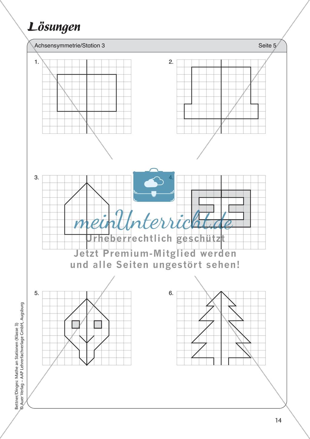 Mathe an Stationen: Achsensymmetrie Preview 16