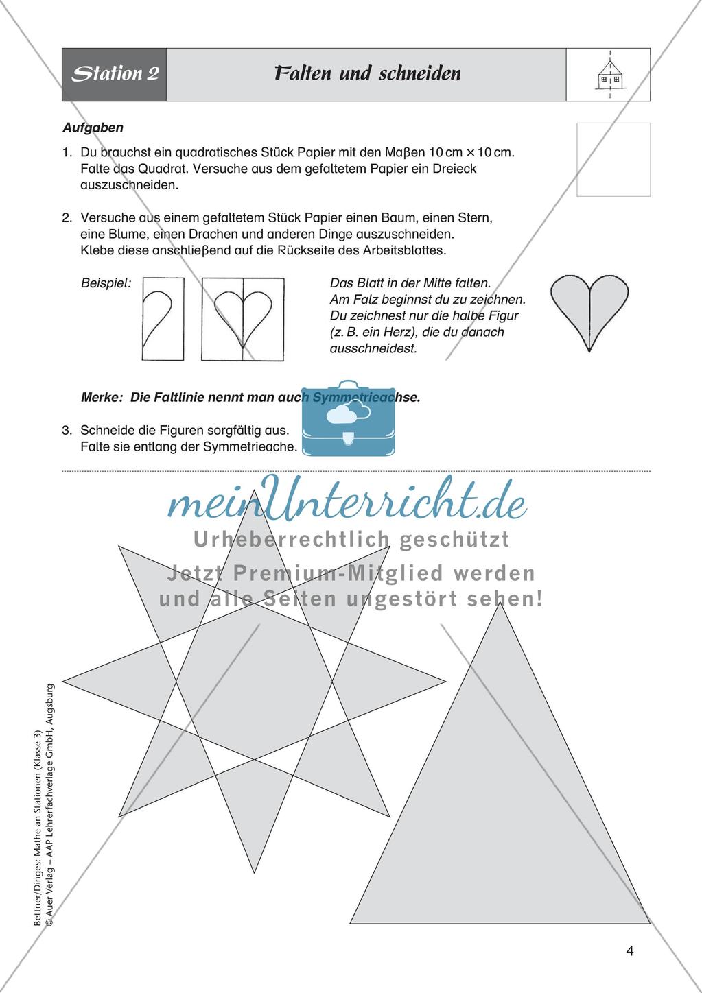 Mathe an Stationen: Achsensymmetrie Preview 6