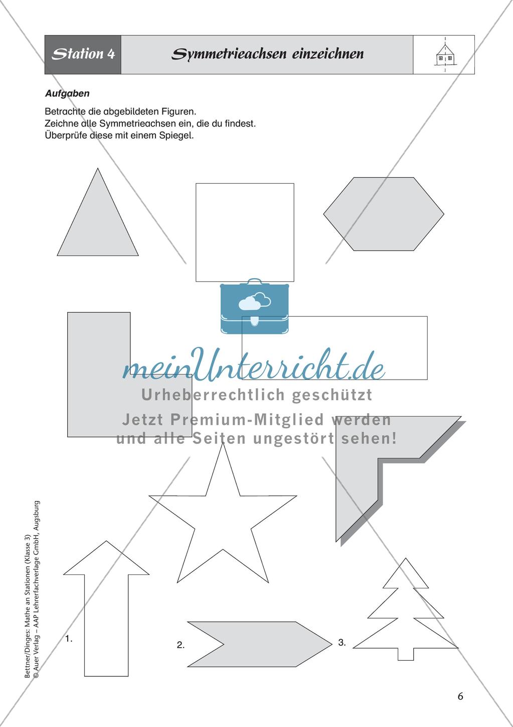 Mathe an Stationen: Achsensymmetrie Preview 8