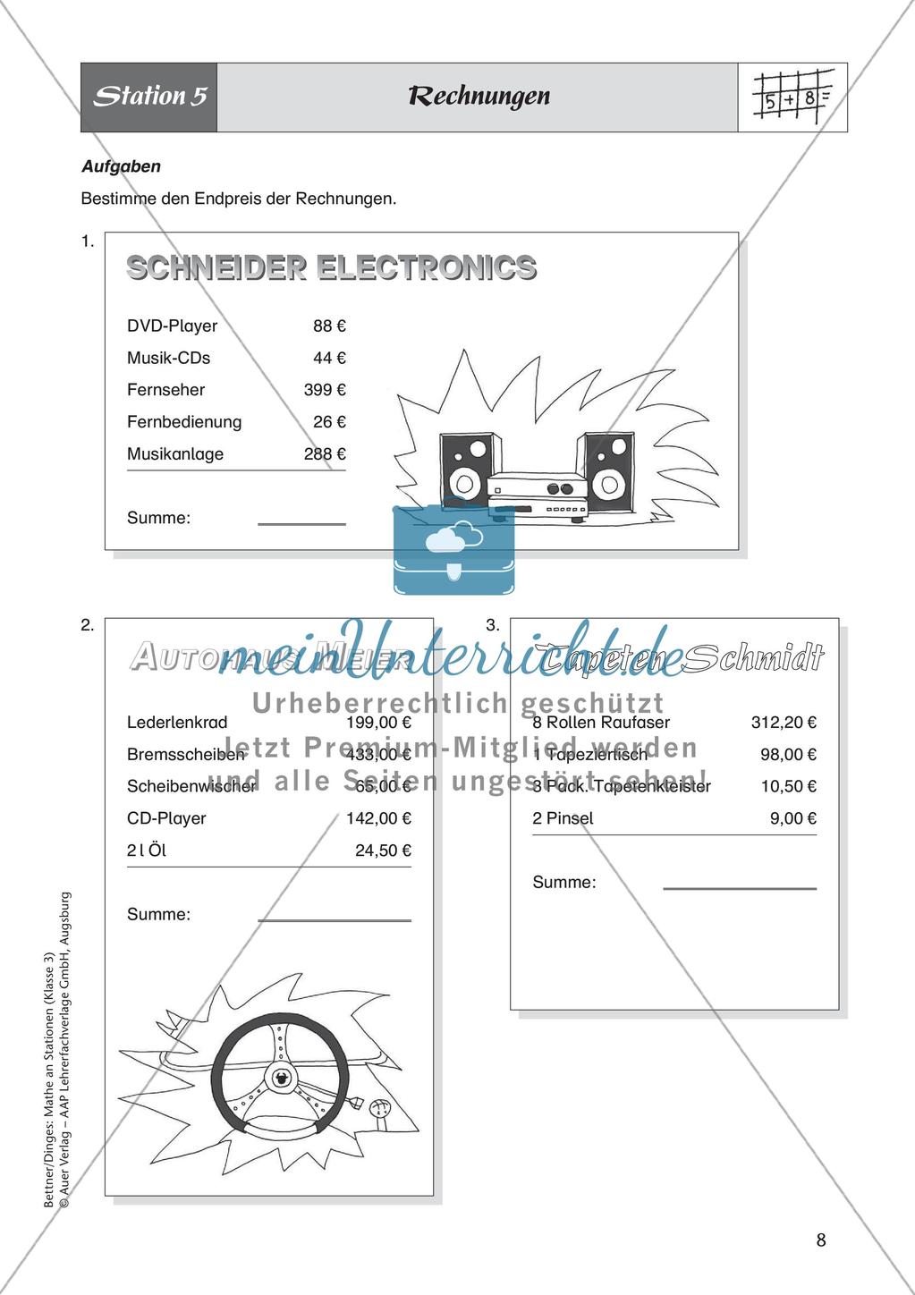 Mathe an Stationen: Addition Preview 10