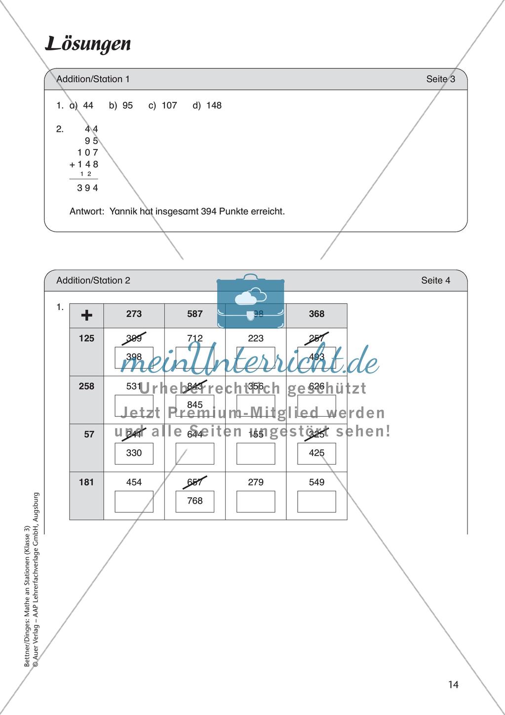 Mathe an Stationen: Addition Preview 16