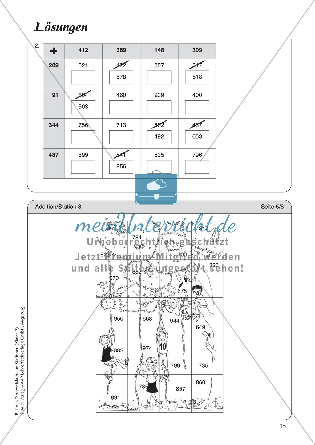 Mathe an Stationen: Addition Preview 17