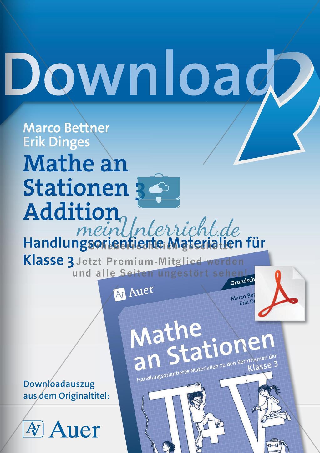 Mathe an Stationen: Addition Preview 1