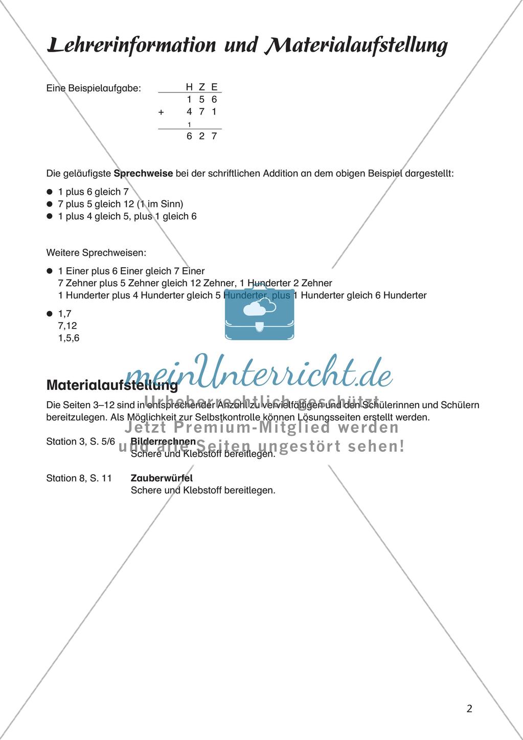 Mathe an Stationen: Addition Preview 4