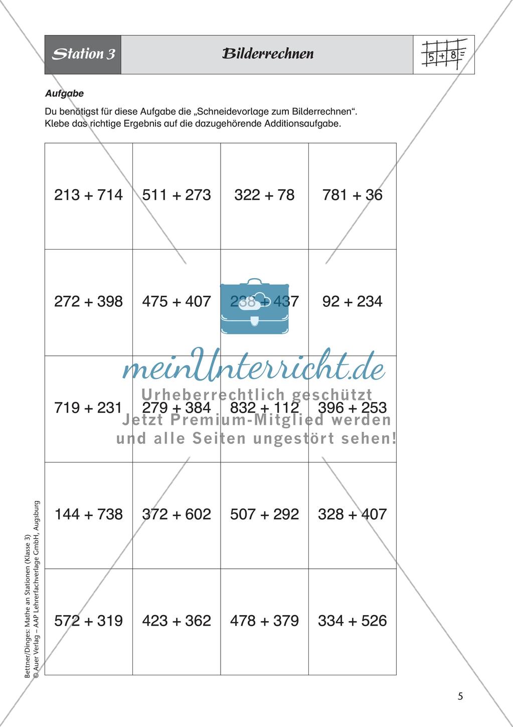 Mathe an Stationen: Addition Preview 7