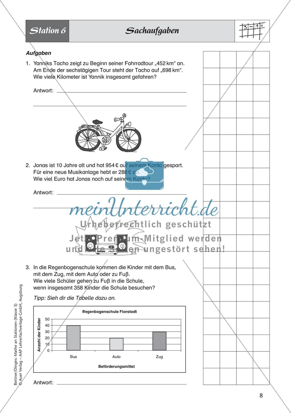 Mathe an Stationen: Subtraktion Preview 10