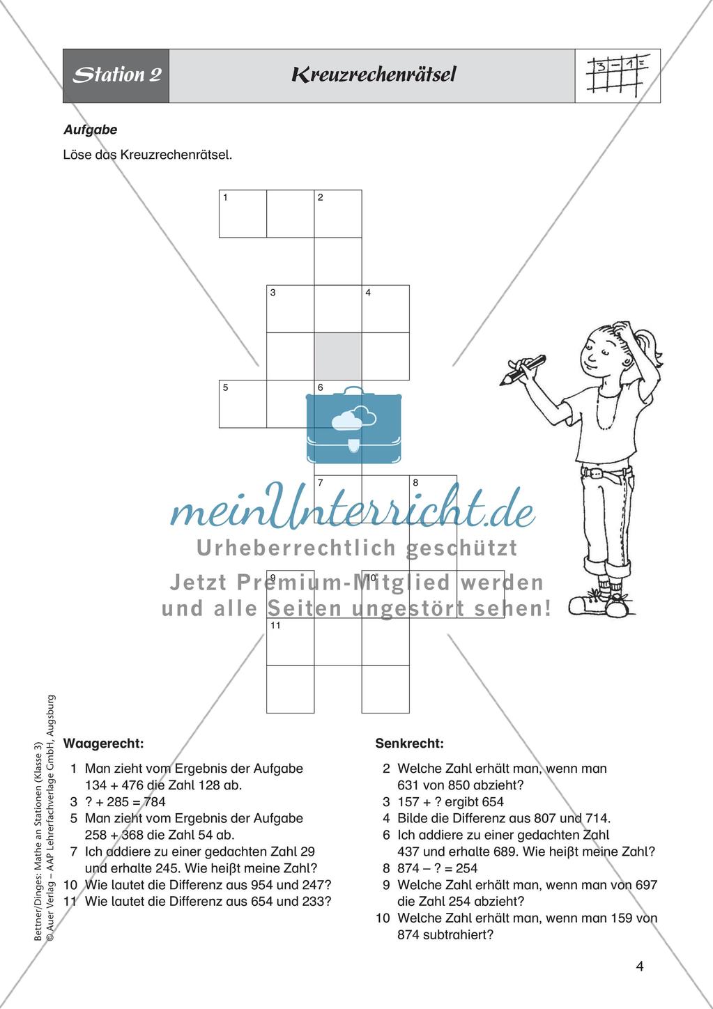 Mathe an Stationen: Subtraktion Preview 6