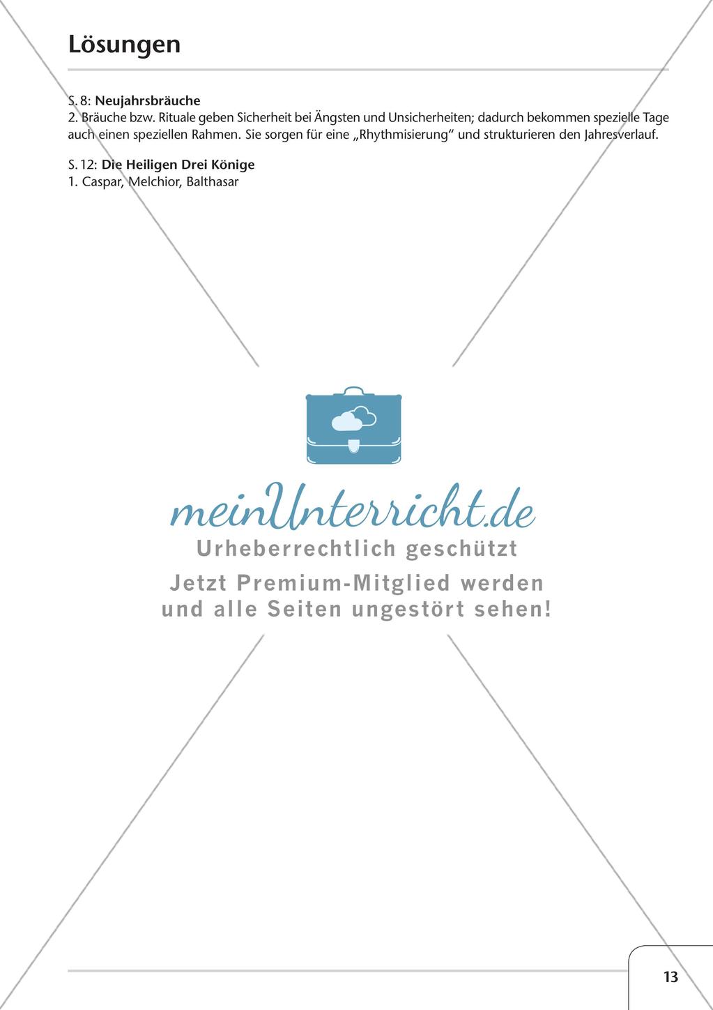 Das Kirchenjahr: Unterrichtsideen zum Januar Preview 15