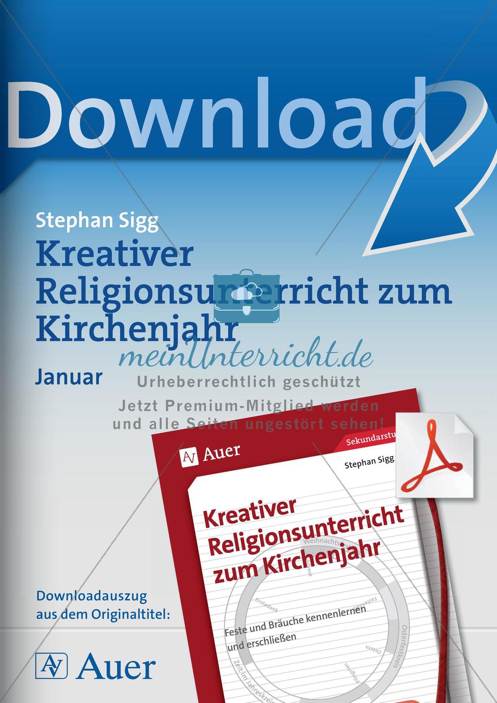Das Kirchenjahr: Unterrichtsideen zum Januar Preview 1